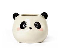 Legami Desk Friends Ceramic Pen Holder, 11.2 x 11.4 cm, Panda Theme, for Desk, Hand Painted