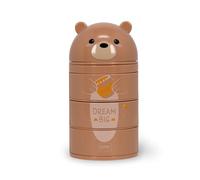 Legami - Desk Organiser, Desk Organiser with 3 Side Opening Drawers, Top Compartment with Sliding Closure, Teddy Bear Theme