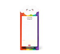 LEGAMI - Don't Forget magnetic notepad, 11 x 26 cm, FSC® certified paper, 80 g/m² paper, hard card holder, magnetic base, rainbow theme, 60 sheets removable