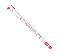 Legami Erasable Gel Pen, Ball on the End for Removing Ink Without Consuming the Paper, Black Heat-Sensitive Ink, Tip Diameter 0.7 mm, Unicorn Theme