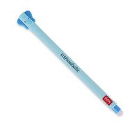 Legami Erasable Gel Pen, Ball on the End for Removing Ink Without Consuming the Paper, Blue Heat-Sensitive Ink, Tip Diameter 0.7 mm, Elephant Theme