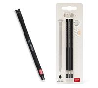 Legami - Erasable Gel Pen, Ball on the End to Remove Ink without Consuming the Paper - Black Thermal Sensitive Ink, Tip Diameter 0.7 mm - Cats Theme