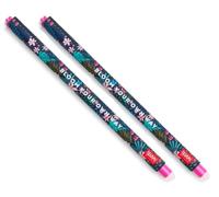 LEGAMI Erasable Gel Pen - Flora, Thermosensitive Ink, 0.7 mm Tip Diameter, 15 cm Length, Turquoise ink (Pack of 2)