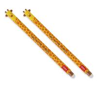 LEGAMI Erasable Gel Pen Giraffe, Thermosensitive Ink, 0.7 mm Tip Diameter, 15 cm Length, Black ink (Pack of 2)