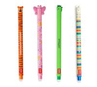 LEGAMI - Erasable Gel Pens - Erasable Gel Pens - Erasable Gel Pens without using sheets - 0.7mm tip - Dinosaur - Llama, Tiger & Butterfly