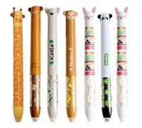 Legami Erasable Pen, 7-Pack Heat Transfer Animal Design Erasable Pens, 0.7mm Fine Tip for School Notes, Creative Doodles,Gift for Kids and Animal Lovers, 13.5 cm Length