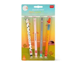 Legami Erasable Pen Set of 4 - Farm Sweet Farm