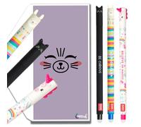 Legami Erasable Pens Bundles/Sets with Cute Envelope - (Cat, Llama, Unicorn Set, 3 Pens)