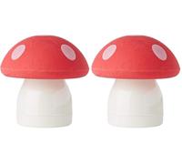 Legami - Eraser with Sharpener Magic Mushroom, 0.5x5 cm, Red Version, to Clear and Tempere, Rubber with Mushroom Shape Sharpener (Pack of 2)