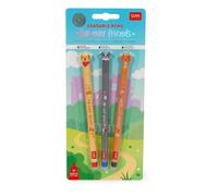 Legami Fur Ever Friends 3 Pack Erasable Pens Legami Multicolor