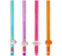 LEGAMI Gel Pen - Lovely Friends Decorative Animal - Removable and Recombinable - Prevents Rolling - Fine 0.5mm Tip Pens - Llama, Bunny, Unicorn, Tiger Themes - Coloured Ink