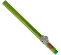 Legami - Gel Pen with Decorative Animal, Prevents Rolling, Green Ink, Removable
