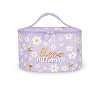 Legami - Hello Beauty Beauty Case, Bee Theme, Spacious Makeup Bag, Zipper, Interior Pockets, Brush Holder, Travel Beauty Bag, 21 x 19 cm