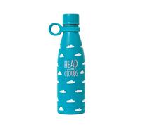 Legami - Hot&Cold, 500 ml Thermal Bottle, Diameter 7 cm, Lightweight and Durable, Airtight Closure, Removable Silicone Handle, Cloud Theme, Head in The Clouds, BPA and Phthalate Free