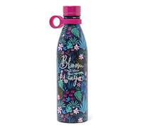 Legami - Hot & Cold, 800 ml Thermal Bottle, Diameter 8 cm, Lightweight and Durable, Airtight Closure, Removable Silicone Handle, Flora Variant, BPA and Phthalate Free