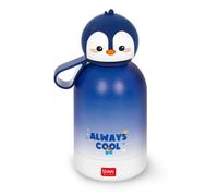 Legami - Hot & Cold BFF Thermos Bottle for Children, Penguin Theme, in Stainless Steel 18/8 Double Layer with Airtight Closure, Keeps Hot for 12h and Cold 24h, Capacity 310 ml