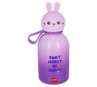 Legami - Hot & Cold BFF Bunny 18/8 Stainless Steel Double Walled Insulated Water Bottle for Kids - Airtight Seal - Keeps Hot for 12 Hours and Cold for 24 Hours - Capacity 310 ml