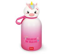 Legami - Hot & Cold BFF Children's Thermal Bottle, Unicorn Theme, in 18/8 Stainless Steel, Double Layer with Airtight Closure, Keeps Hot for 12h and Cold 24h, Capacity 310 ml