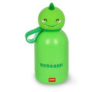 Legami - Hot & Cold BFF Children's Thermal Water Bottle, Dino Theme, in 18/8 Stainless Steel, Double Layer with Airtight Closure, Keeps Hot for 12h and Cold 24h, Capacity 310 ml