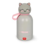 Legami - Hot & Cold BFF Insulated Water Bottle for Children, Kitty Theme, in 18/8 Stainless Steel Double Layer with Airtight Closure, Keeps Hot for 12h and Cold 24h, Capacity 310 ml
