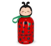 Legami - Hot&Cold BFF Ladybug 18/8 Stainless Steel Double Walled Vacuum Flask for Kids Airtight Seal Keep Warm for 12 Hours