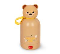 Legami - Hot & Cold BFF Thermal Bottle for Children, Teddy Bear Theme, in 18/8 Stainless Steel Double Layer with Airtight Closure, Keeps Hot for 12h and Cold 24h, Capacity 310 ml