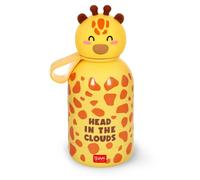 Legami Thermal Water Bottle BFF for Kids, Giraffe, 18/8 Stainless Steel, 310 ml, 12h hot/24h cold