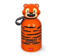 Legami - Hot & Cold BFF Thermal Water Bottle for Children, Tiger Theme, in 18/8 Stainless Steel, Double Layer with Airtight Closure, Keeps Hot for 12h and Cold 24h, Capacity 310 ml