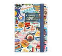 Legami - Illustrated Weekly Diary with Notebook 2026-2027, Travel Stickers, 16 Months, Small, September 2026 to December 2027, Elastic Closure, FSC Certified Paper, 9.5 x 13.5 cm