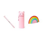 Legami - Kawaii pencil case - post it rainbow - erasable pen pink