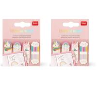 Legami - Keep in Mind Page Markers, 80 Page Marker Stickers (20 x 4), Writeable and Removable Stickers, Unicorn Design, 7 x 5.5 cm (Pack of 2)