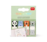 LEGAMI - Keep in Mind Stickers, 80 Page Markers (20 x 4), Writable and Removable, Cute Animals Theme, 7 x 5.5 cm