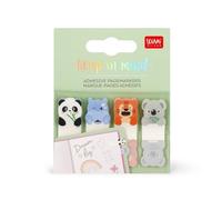 Legami Adhesive Page Markers Keep in Mind - 80 Writable, Removable, Cute Animals 7 x 5.5 cm