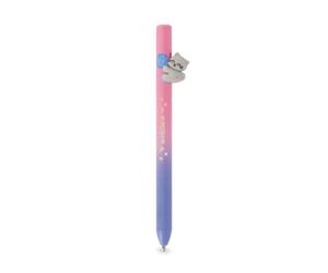 LEGAMI Kitty Be Curious Retractable Ballpoint Pen - Free Hugs | Ballpoint Pen with Cat Figure & Wool Ball Design | Retractable Tip | Original Stationery for Office, School & Study