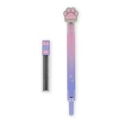 Legami - Compass with automatic lead, Kitty theme, 10 leads 0.5 mm with 2B included, maximum diameter 30 cm, compact, durable metal structure, 1.5 x 13 x 1.8 cm