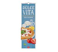 Legami - La Dolce Vita 2026 Wall Calendar, Small Wall Calendar, 12 Months and Yearly Planner, in 6 Languages, Space for Notes, Zodiac Signs, International Holidays, 16 x 49 cm