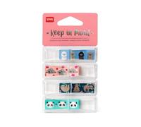 Legami - Label Stickers, 7x8.5 cm, 30 Sticky Notes for Colour, Writable and Removable, Keep in Mind a Animal Theme, 4 Blocks of 30 Sticky Notes and Repositionable