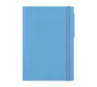 Legami - Large 2026 Daily Diary, Retro Blue, 12 Months, Elastic Closure, Diary from January 2026 to December 2026, in FSC Certified Paper, 17 x 24 cm