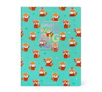 LEGAMI Quaderno Large B5 Lined Notebook - Red Panda, Blue