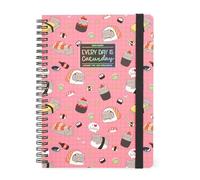 Legami - Large Spiral Weekly Diary 2026, Sushi Cat, 12 Months, Elastic Closure, Diary from January 2026 to December 2026, in FSC Certified Paper, 15 x 21 cm