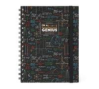 Legami - Large Striped Spiral Notebook, A5, 200 detachable pages, Elastic closure, Final Pocket, FSC® certified paper, 100 g/m², 15.5x21 cm, Genius Theme