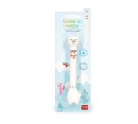 Legami Llama Ballpoint Pen with Base - Stand-Ink Ovation - Blade Theme - Blue Ink