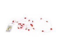 Legami - Love at First Light 190 cm Long Heart Shaped LED String Lights with 20 Heart-Shaped LEDs, Silver Coloured Light Wire, Warm White