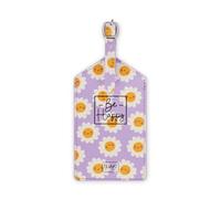 Legami - Luggage Tag, Luggage Tag for Suitcase, Accessory for Airplane Cruise Train, Luggage Tag for Data Protection in PU Leather and Microfibre, Daisy