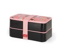 Legami Lunch Box, 3 Pieces of Cutlery Included, Sushi Cat Container, Capacity 1200ml, Leakproof, Microwave and Dishwasher Safe