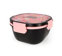 Legami - Lunch Box, Lunch Box, Sushi Cat, 1 Fork, 1 Tray with Compartments, 1 Re
