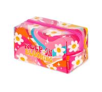 Legami - Make-up Queen, Metal and TPU, Daisy Theme, Large Capacity, Zip Closure, Make Up Bag, 18 x 14 cm, Pink, Makeup Bag