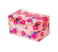Legami - Makeup Bag, Makeup Queen, 18x14 cm, Metal and TPU, Flower Theme, Capacity, Zip Closure