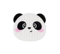 Legami - Makeup Brush Cleaner Mat - Brush it Off! - Makeup Brush Cleaning Pad, Silicone Pad for Cosmetics with Suction Cup - Panda Theme