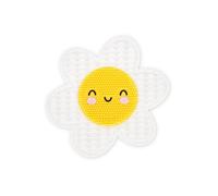 Legami - Makeup Brush Cleaner Mat - Brush it Off! - Makeup Brush Cleaning Pad, Silicone Pad for Cosmetics with Suction Cup, Daisy Theme